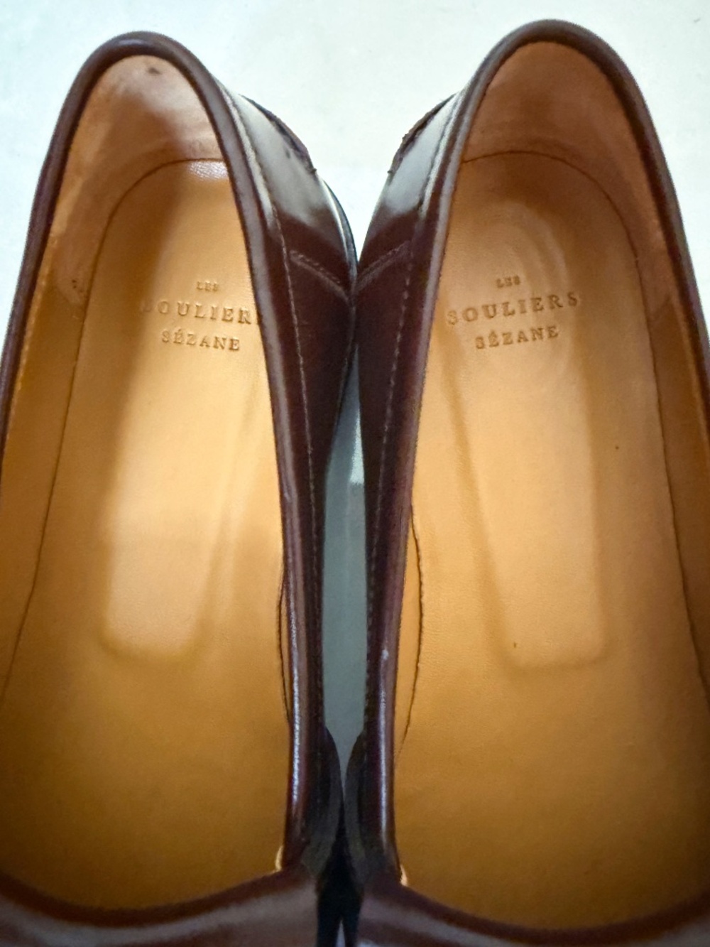 Sezane JOEY LOAFERS Glossy Chocolate Size 8 NWOB - Picture 6 of 11